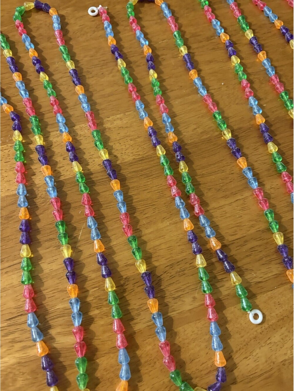 Set of Three 4 Foot Mini Gumdrop Christmas Candy Garland Set Mini Tree Decor NEW